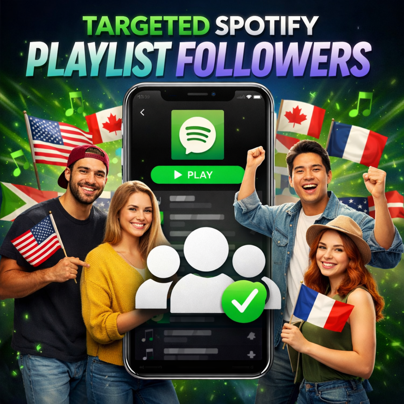 300 Zielgerichtete Spotify Playlist Followers kaufen