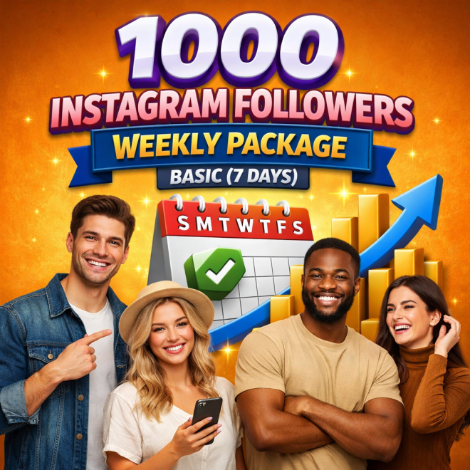 Buy 1000 Instagram Followers Weekly Package Basis (7 days)