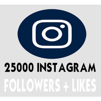 25000+25000 Instagram Abonnenten und Gefällt mir Angaben für Dich