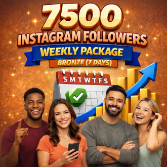 Buy 7500 Instagram Followers Weekly Package Bronze (7 days)