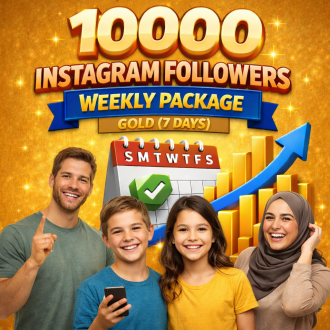 Buy 10000 Instagram Followers Weekly Package Gold (7 days)