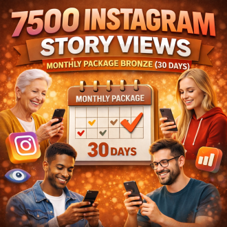 7500 Instagram Story Aufrufe Monatspaket Bronze (30 Tage)